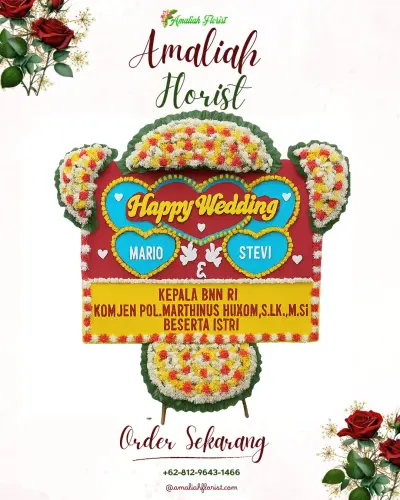 Karangan Papan Bunga Pernikahan di P Bulan Selayang Ii